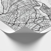 ブルックリン地図イラストレーション ラッピングペーパー (角)