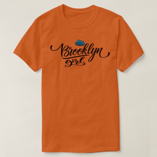 ブルックリン少女かわいい雲 Tシャツ (デザイン正面)