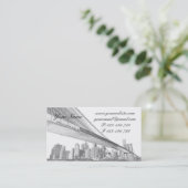 ブルックリン橋およびマンハッタンスカイライン 名刺 (スタンド正面)