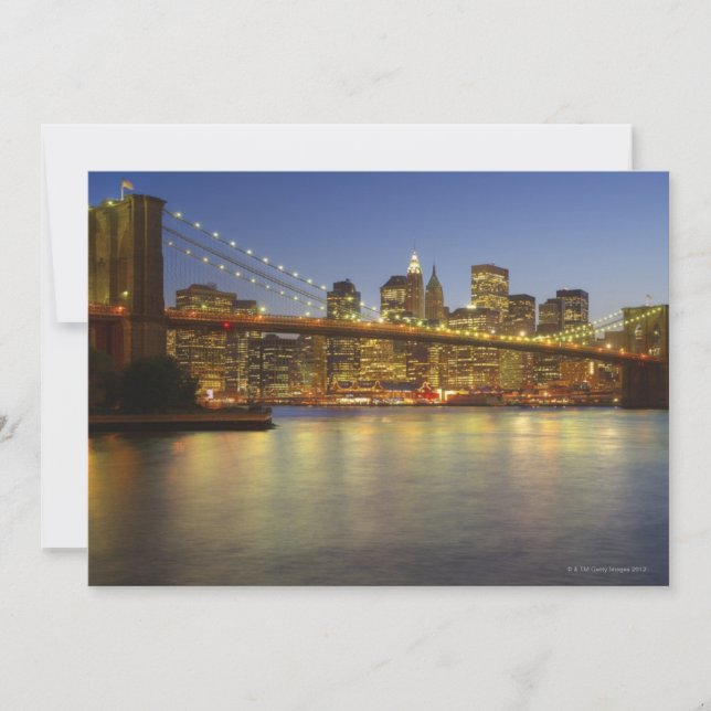 ブルックリン橋とニューヨーク市の建物 (正面)