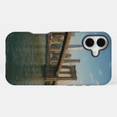ブルックリン橋とNYCスカイライン iPhoneケース (裏面横)