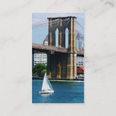 ブルックリン橋のそばの帆船 名刺 (裏面)