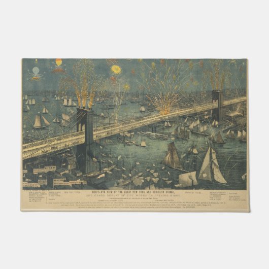ブルックリン橋のオープニングデー ドアマット (正面)