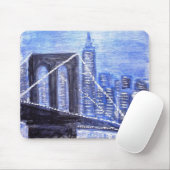 ブルックリン橋の冬夜 マウスパッド (マウス)