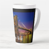 ブルックリン橋の夜景 カフェラテマグ (右アングル)