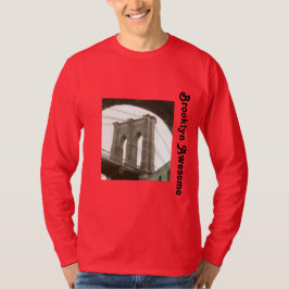 ブルックリン橋の引用文メンズTシャツ Tシャツ