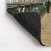 ブルックリン橋の遊歩道、ニューヨークシティ マウスパッド (コーナー)