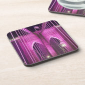 ブルックリン橋のLitの紫色 コースター (左側)