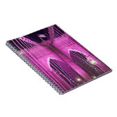 ブルックリン橋のLitの紫色 ノートブック (右側)