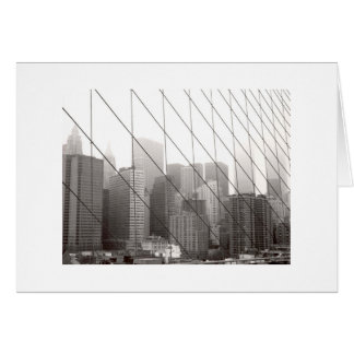 ブルックリン橋を通したマンハッタン