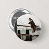ブルックリン橋ボタンの跳躍 缶バッジ (正面&裏面)
