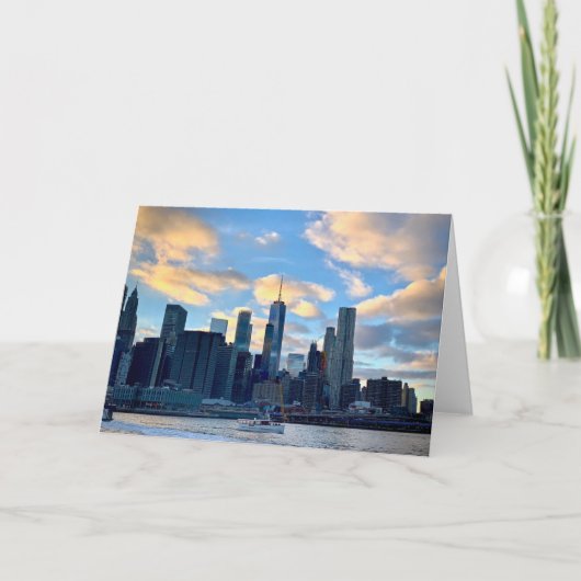 ブルックリン橋公園、NYCからの自由タワー カード (正面)