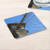 ブルックリン橋01 スクエアペーパーコースター (アングル)