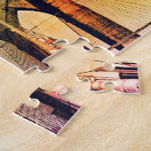 ブルックリン橋-カラフル-ニューヨークシティ ジグソーパズル (側面)