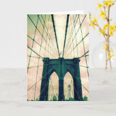 ブルックリン橋 カード (黄色い花)