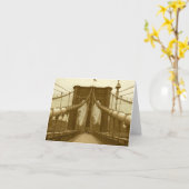 ブルックリン橋 カード (黄色い花)