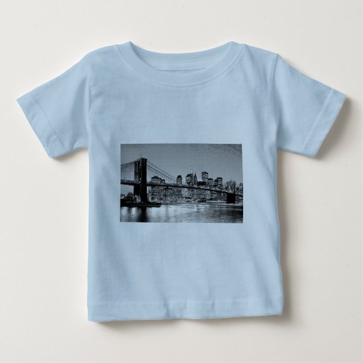 ブルックリン橋 ニューヨークシティ ベビーTシャツ (正面)