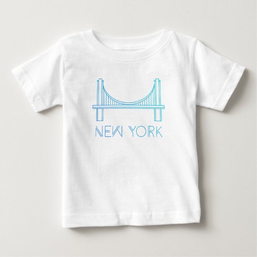 ブルックリン橋|ニューヨークシティ ベビーTシャツ (正面)