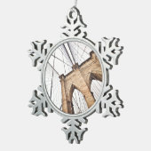 ブルックリン橋、ニューヨーク スノーフレークピューターオーナメント (右)