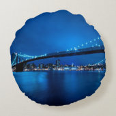 ブルックリン橋、ニューヨーク ラウンドクッション (裏面)
