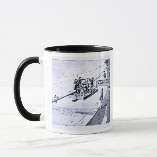 ブルックリン橋、ニューヨーク(litho)の建築 マグカップ (左)