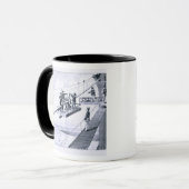 ブルックリン橋、ニューヨーク(litho)の建築 マグカップ (正面左)