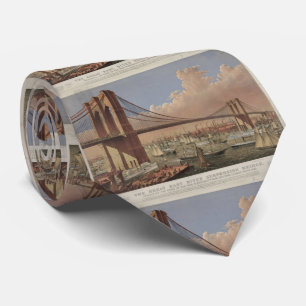 ブルックリン橋(1877年)のヴィンテージのイラストレーション ネクタイ