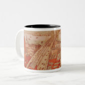 ブルックリン橋、c.1883 ツートーンマグカップ (正面左)