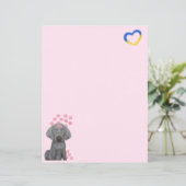 ブルックリン犬のキス8.5 x 11文房具 (スタンド正面)