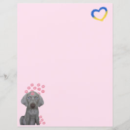 ブルックリン犬のキス8.5 x 11文房具