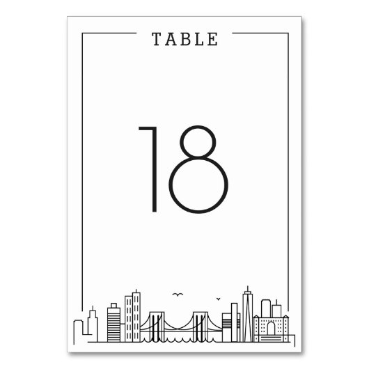 ブルックリン結婚ズ |テーブル番号 テーブルナンバー (正面)