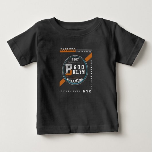 ブルックリン アーバンブランド ベビーTシャツ: かわいいスタイル ベビーTシャツ (正面)