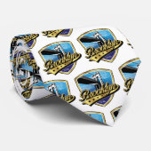 ブルックリン エレガント ミニマル スウッシュ ロゴ デザイン ネクタイ (ロール)