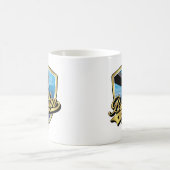 ブルックリン ゴールド スウーシュ ロゴ デザイン コーヒーマグカップ (中央)