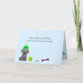 ブルックリン・ザ・ワイマラナーの誕生日・ブラスト・イン・ブルー シーズンカード (裏面)