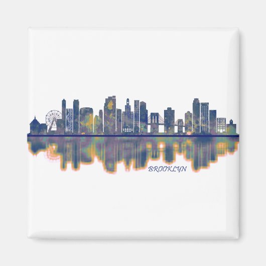 ブルックリン・スカイライン マグネット (正面)