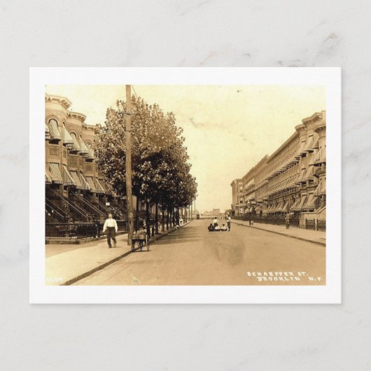 ブルックリン、ニューヨークのシャエファー・セント・ヴィンテージ ポストカード (正面)
