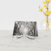 ブルックリン（ニューヨーク州）での都市のクリスマス雪 カード (黄色い花)