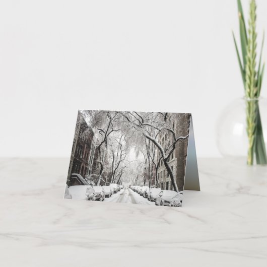 ブルックリン（ニューヨーク州）での都市のクリスマス雪 カード (正面)