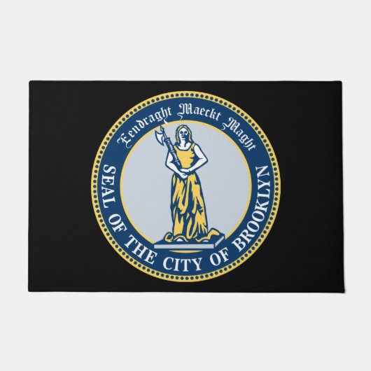 ブルックリン（ニューヨーク市のボロー）シール ドアマット (正面)