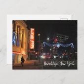 ブルックリン ニューヨーク フルトンストリート ホリデーライト NYC シーズンポストカード (正面/裏面)