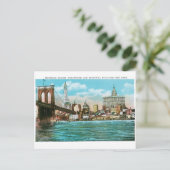 ブルックリン・ブリッジ、ウルワース、市営… ポストカード (スタンド正面)