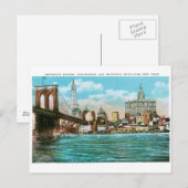 ブルックリン・ブリッジ、ウルワース、市営… ポストカード (正面/裏面)