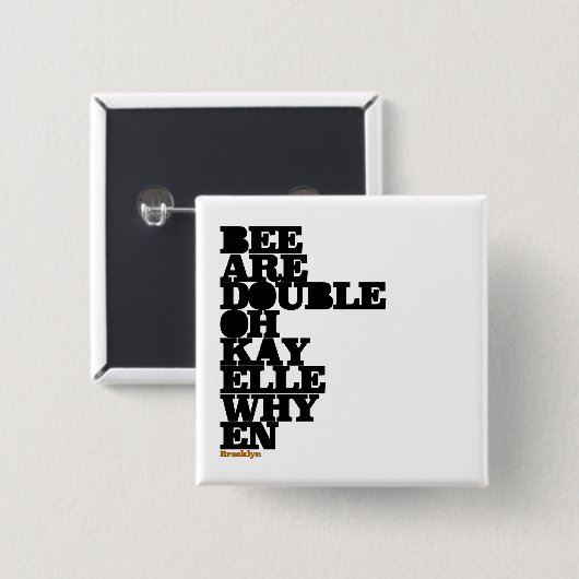 ブルックリン 缶バッジ (正面&裏面)