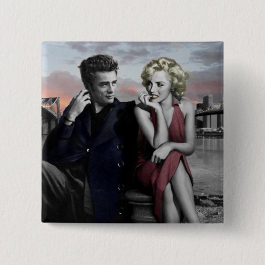 ブルックリンB&W 2 缶バッジ (正面)