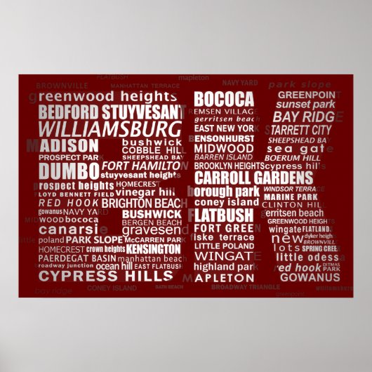 ブルックリンBK NYCポスタープリント ポスター (正面)