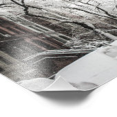 ブルックリンNYのアーバンクリスマススススノー フォトプリント            (角)