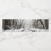 ブルックリンNYのアーバンクリスマススススノー ペットボトルラベル (シングルラベル)