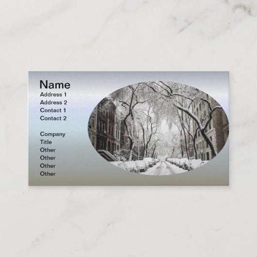 ブルックリンNYのアーバンクリスマススススノー 名刺 (正面)