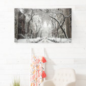 ブルックリンNYのアーバンクリスマススススノー 横断幕 (インサイチュ)